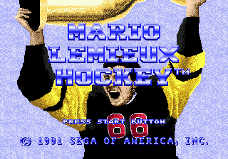 Mario Lemieux Hockey (USA, Europe) Title Screen